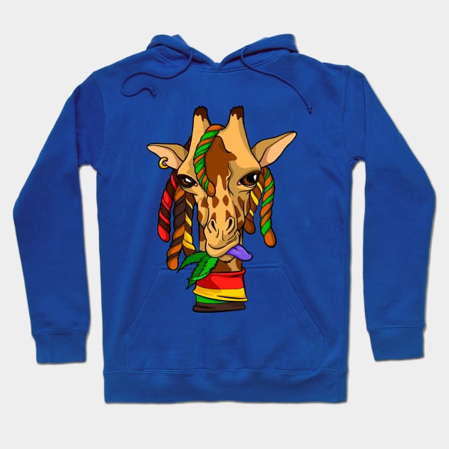 Rastafarian Giraffe Hoodie by Mako Design 